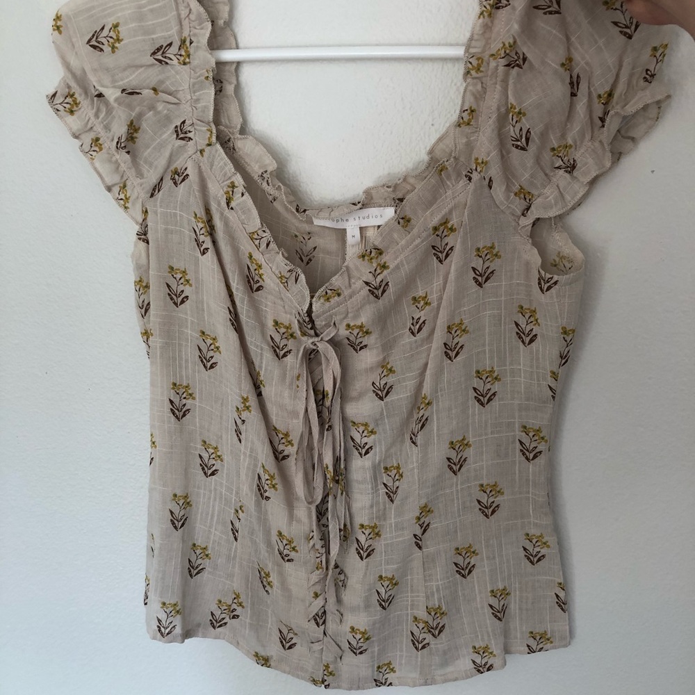 Etophe Floral Bustier Blousse Top